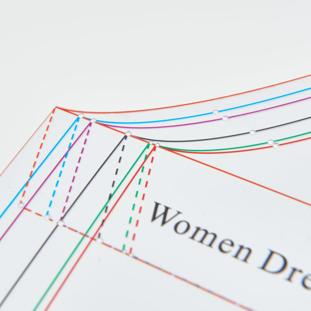 DIHAN DRS101 Woman's Dress Sleeves Multi Size Plastic Basic Pattern Block Making Ruler Sewing Ruler Quilting Rulers Garment Ruler Cutting Ruler