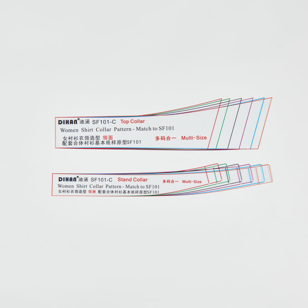 DIHAN Woman's Fit Shirt SET Multi Size Plastic Basic Pattern Block SF101SET Making Ruler Sewing Ruler Quilting Rulers Garment Ruler Cutting Ruler