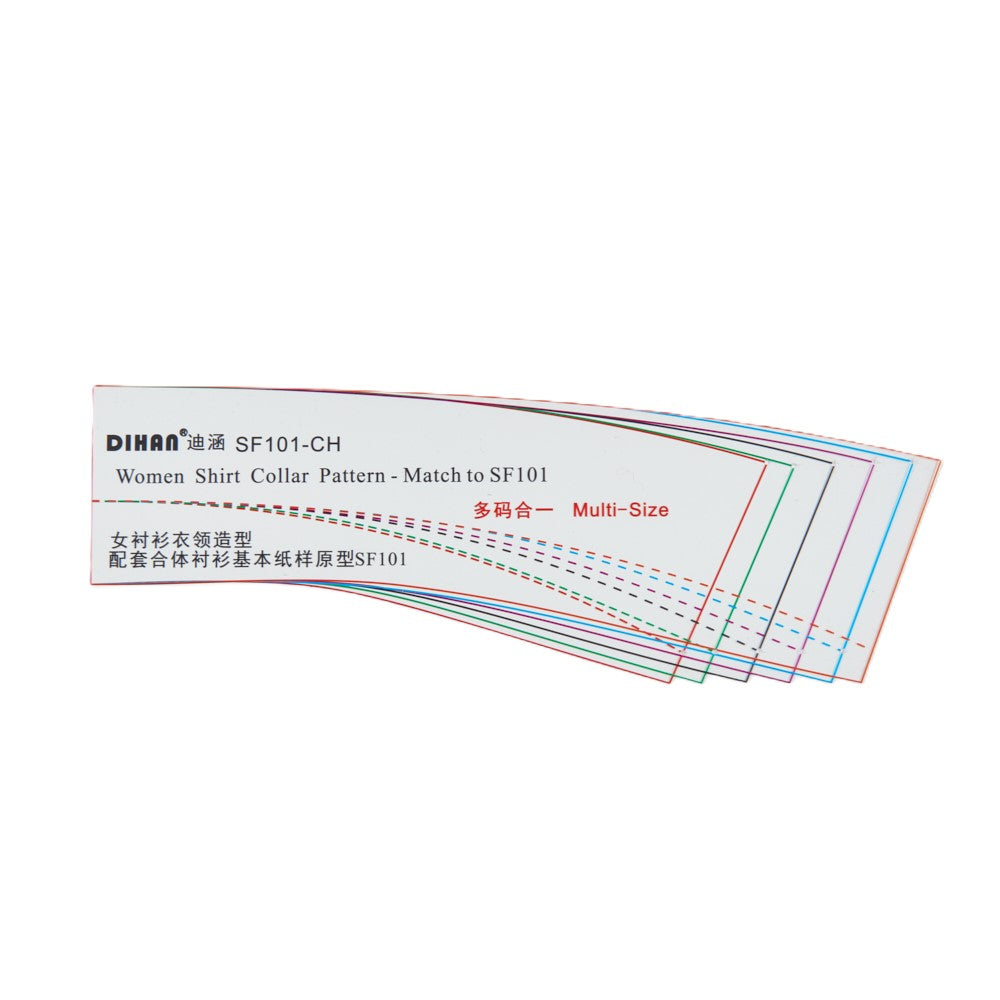 DIHAN SF101-CH Woman's Fit Shirt Leisure Collars Multi Size Plastic Basic Pattern Block Making Ruler Sewing Ruler Quilting Rulers Garment Ruler Cutting Ruler