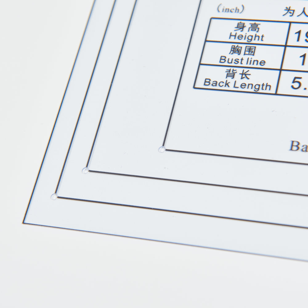 DIHAN YB101 Baby Basic Multi Size Garment Pattern Plastic Block Making Ruler Sewing Ruler Quilting Rulers Garment Ruler Cutting Ruler