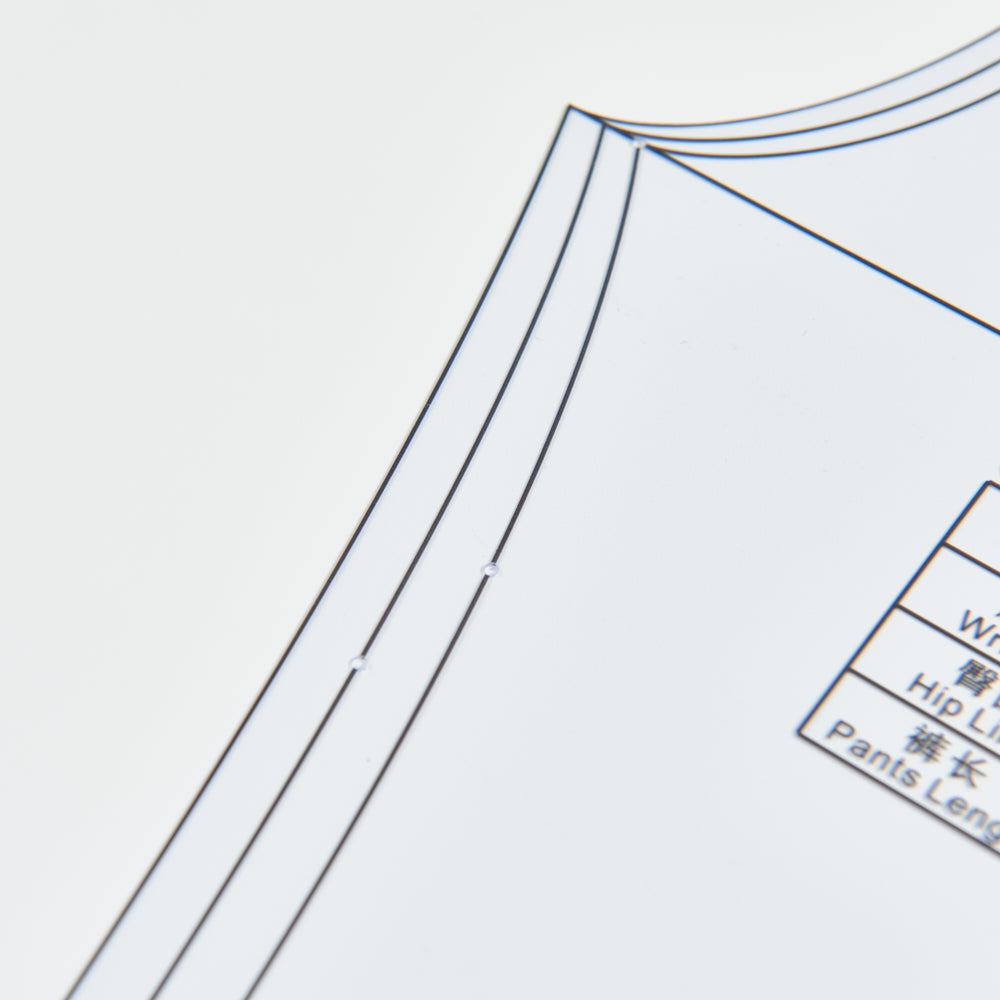 DIHAN KBB101 Baby's Pants Basic Multi Size Garment Pattern Plastic Block Making Ruler Sewing Ruler Quilting Rulers Garment Ruler Cutting Ruler
