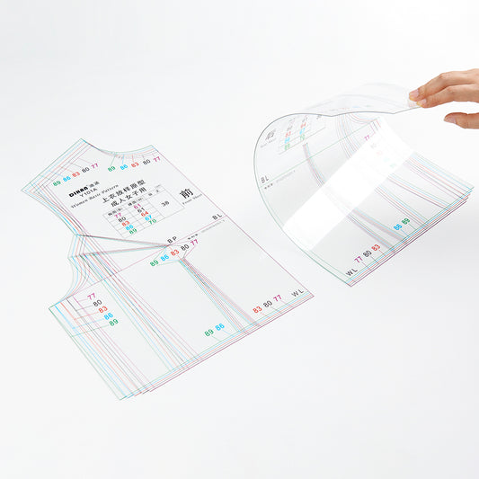 DIHAN Y101 Women's  Multisize Plastic Garment Pattern Prototype Template Sewing Ruler Quilting Ruler Curve Ruler Tailor Ruler