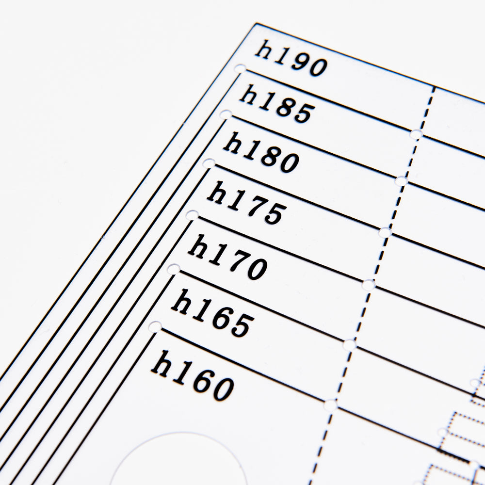DIHAN KB201 Men's Pants Basic Pattern Multi Size Plastic Block template Making Ruler Sewing Ruler Quilting Rulers Garment Ruler Cutting Ruler prototype fashion design
