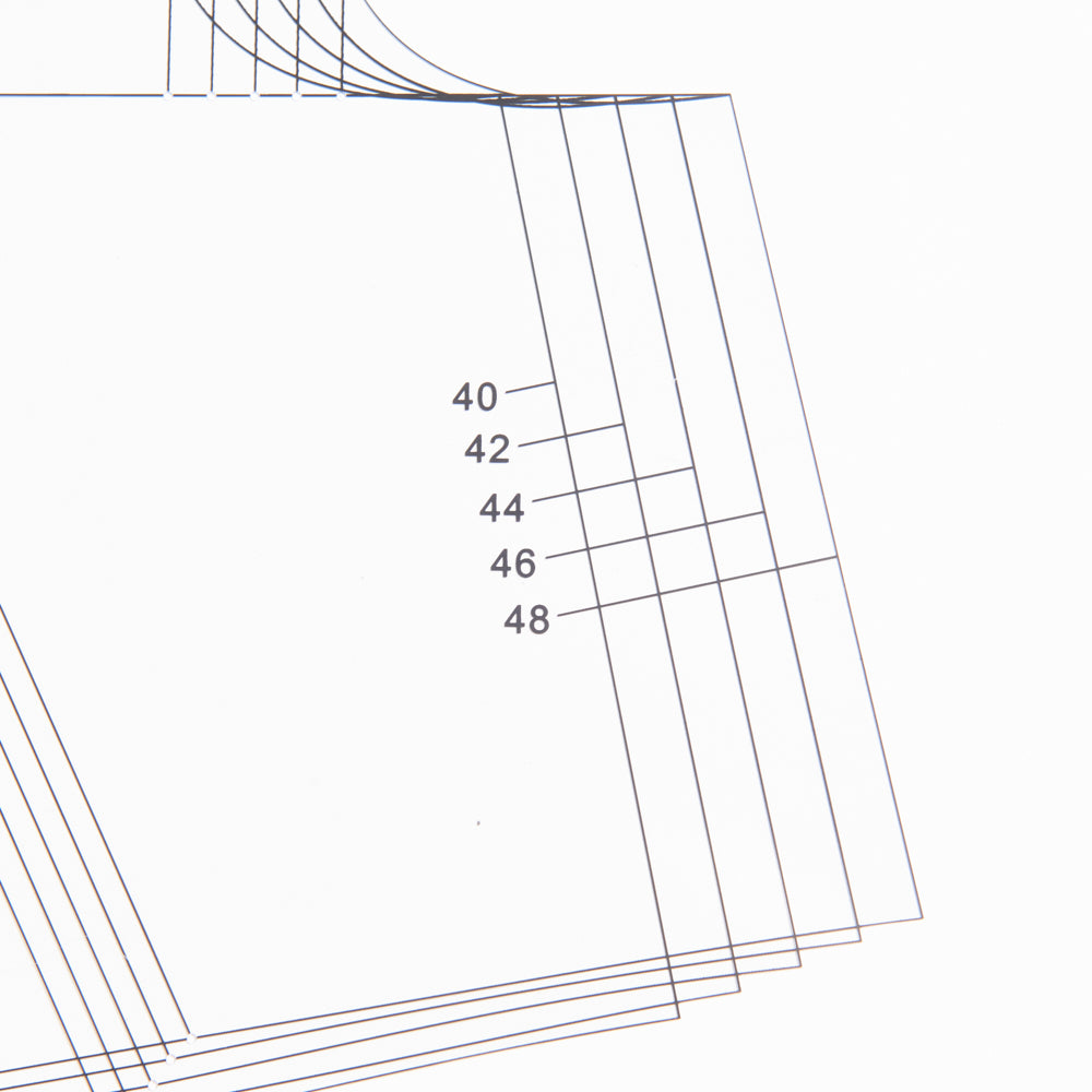 DIHAN YA101L (American 36~44 size) Multi Size Plastic Woman's Basic Garment Pattern Block