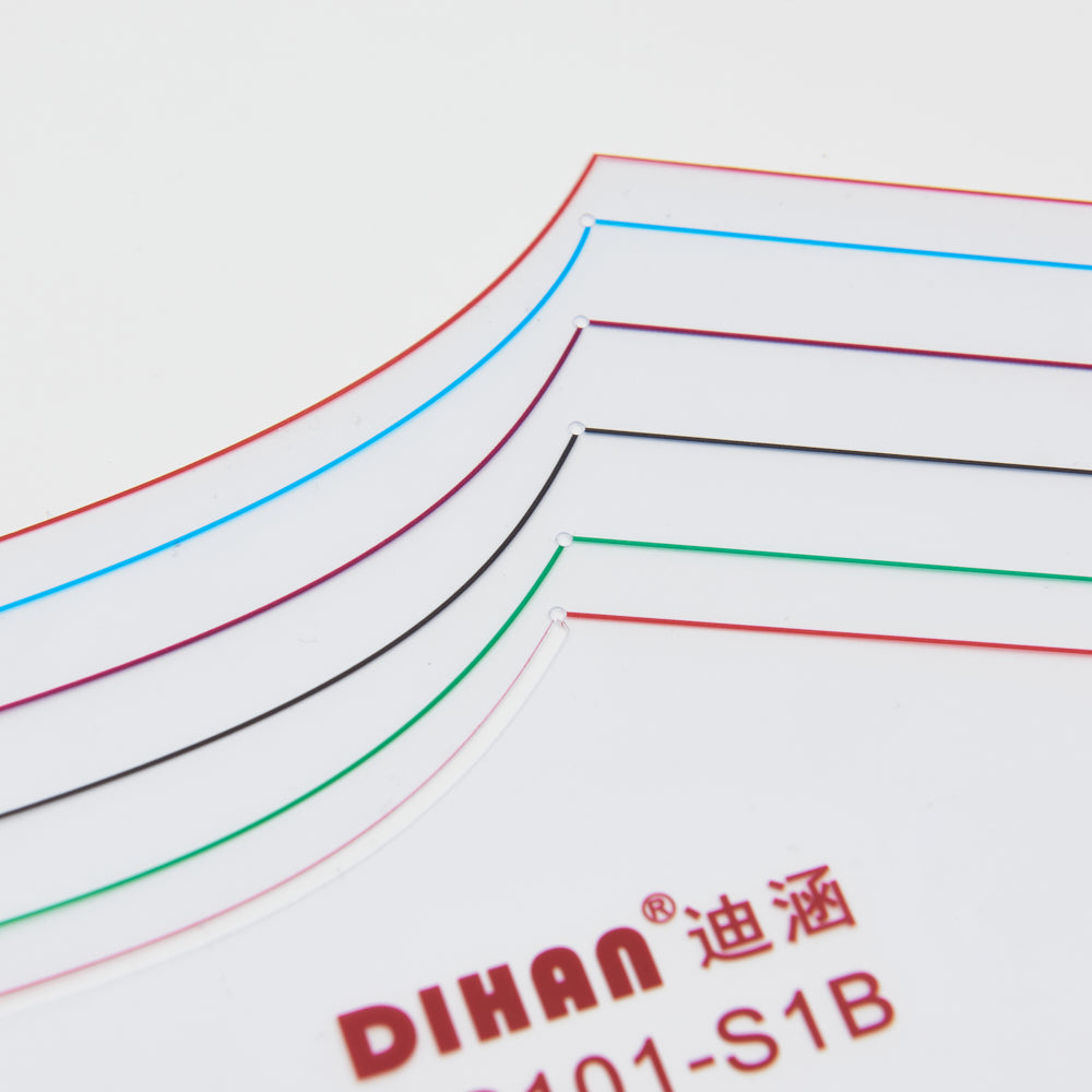 DIHAN CS101-S1 Woman's Cheongsam Multi Size Plastic Basic Pattern Block Chi-Pao Making Ruler Sewing Ruler Quilting Rulers Garment Ruler Cutting Ruler