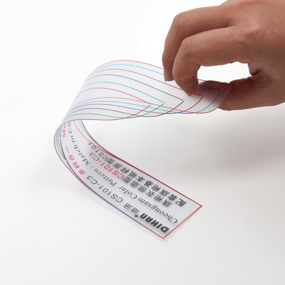 DIHAN CS101-CX Woman's Cheongsam Collars Multi Size Plastic Basic Pattern Block Chi-Pao Making Ruler Sewing Ruler Quilting Rulers Garment Ruler Cutting Ruler