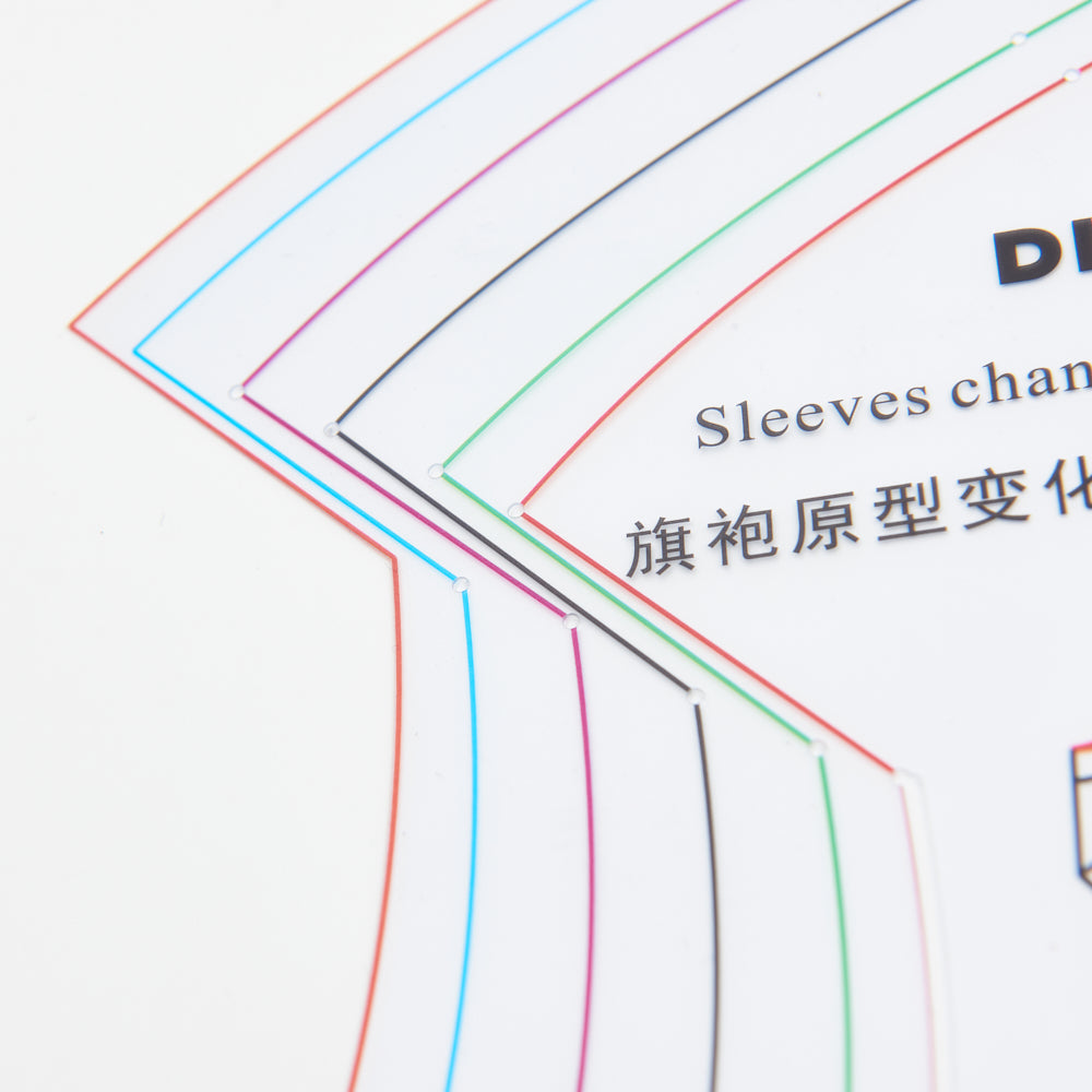 DIHAN CS101-S2 Woman's Cheongsam Multi Size Plastic Basic Pattern Block Chi-Pao Making Ruler Sewing Ruler Quilting Rulers Garment Ruler Cutting Ruler