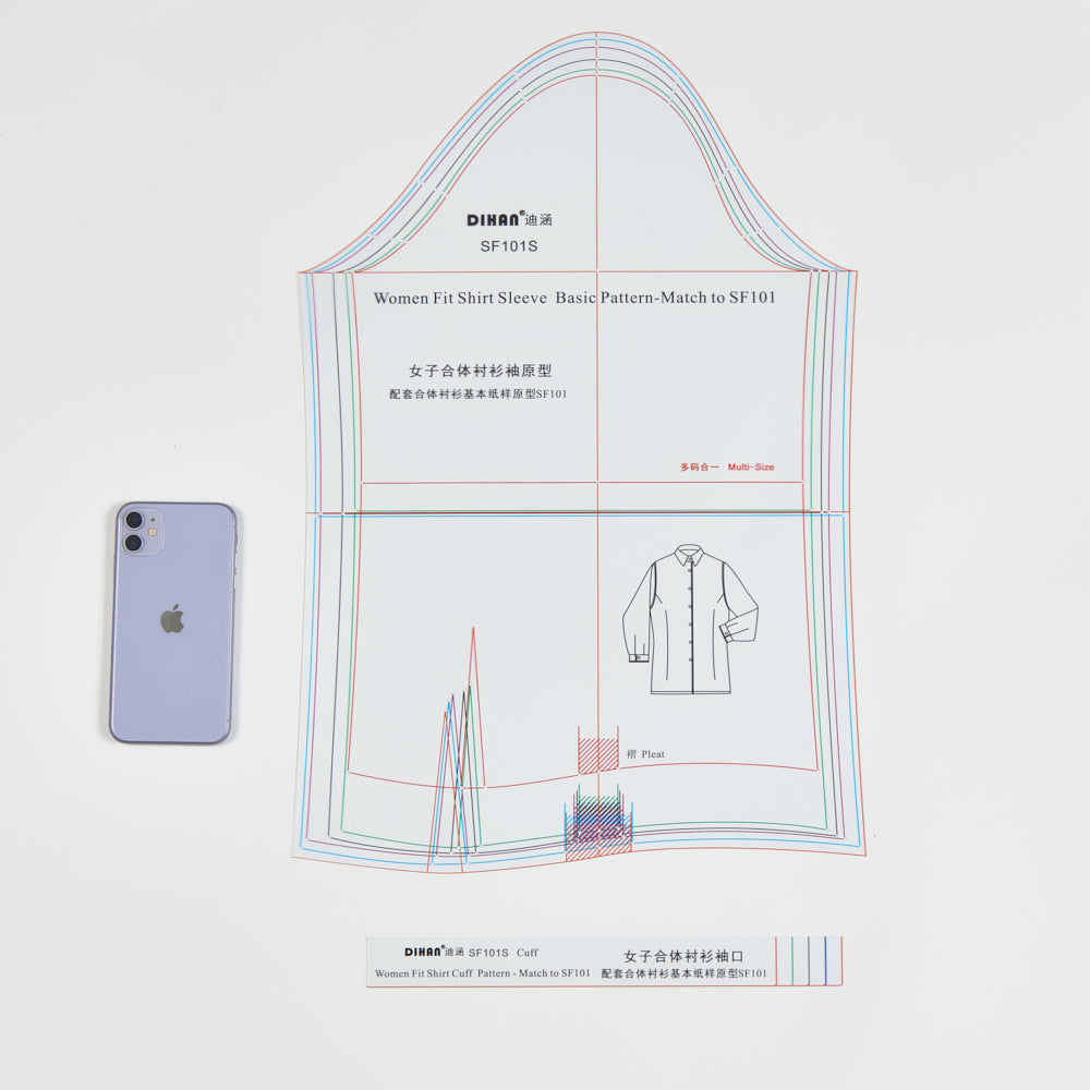 DIHAN  Woman's Fit Shirt SET Multi Size Plastic Basic Pattern Block SF101SET  Making Ruler Sewing Ruler Quilting Rulers Garment Ruler Cutting Ruler