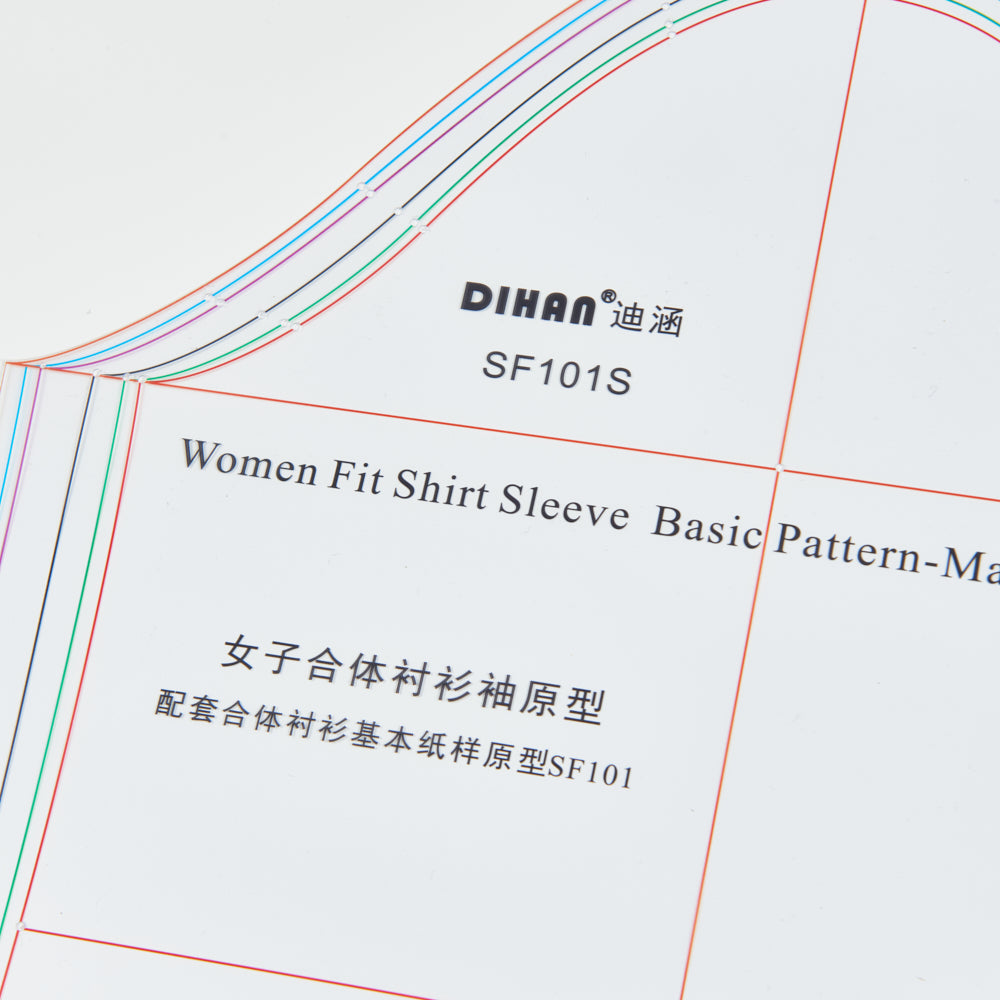 DIHAN  Woman's Fit Shirt SET Multi Size Plastic Basic Pattern Block SF101SET  Making Ruler Sewing Ruler Quilting Rulers Garment Ruler Cutting Ruler