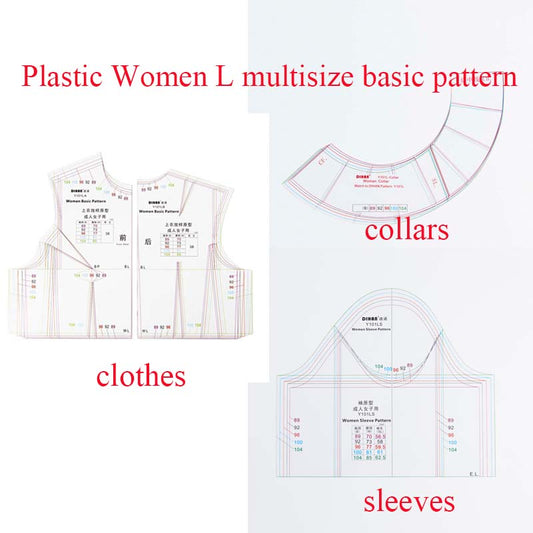 DIHAN  Women's Multi L-size Plastic Garment Pattern Prototype Y101LSET Template Sewing Ruler Quilting Ruler Curve Ruler Tailor Ruler