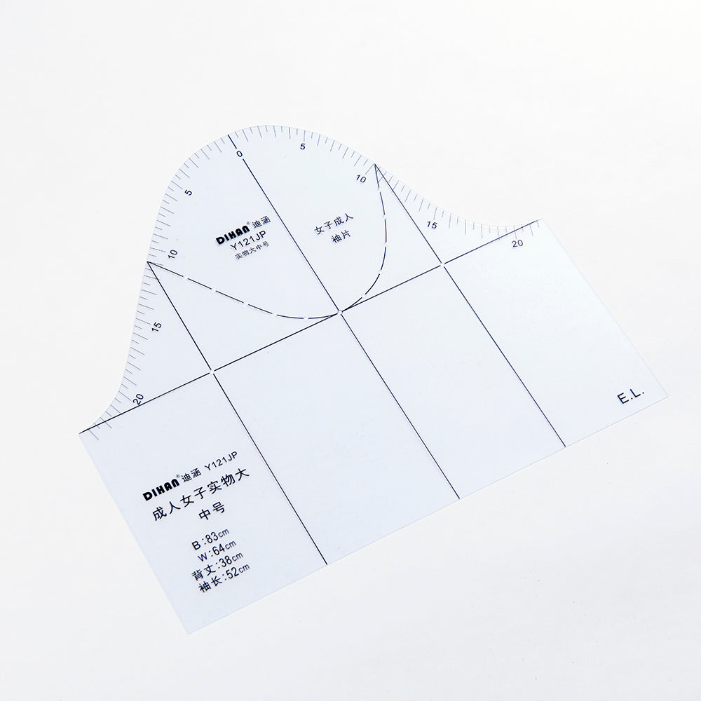 DIHAN Y111 Women's  Plastic Garment Pattern Block Prototype Template Sewing Ruler Quilting Ruler Curve Ruler Tailor Ruler