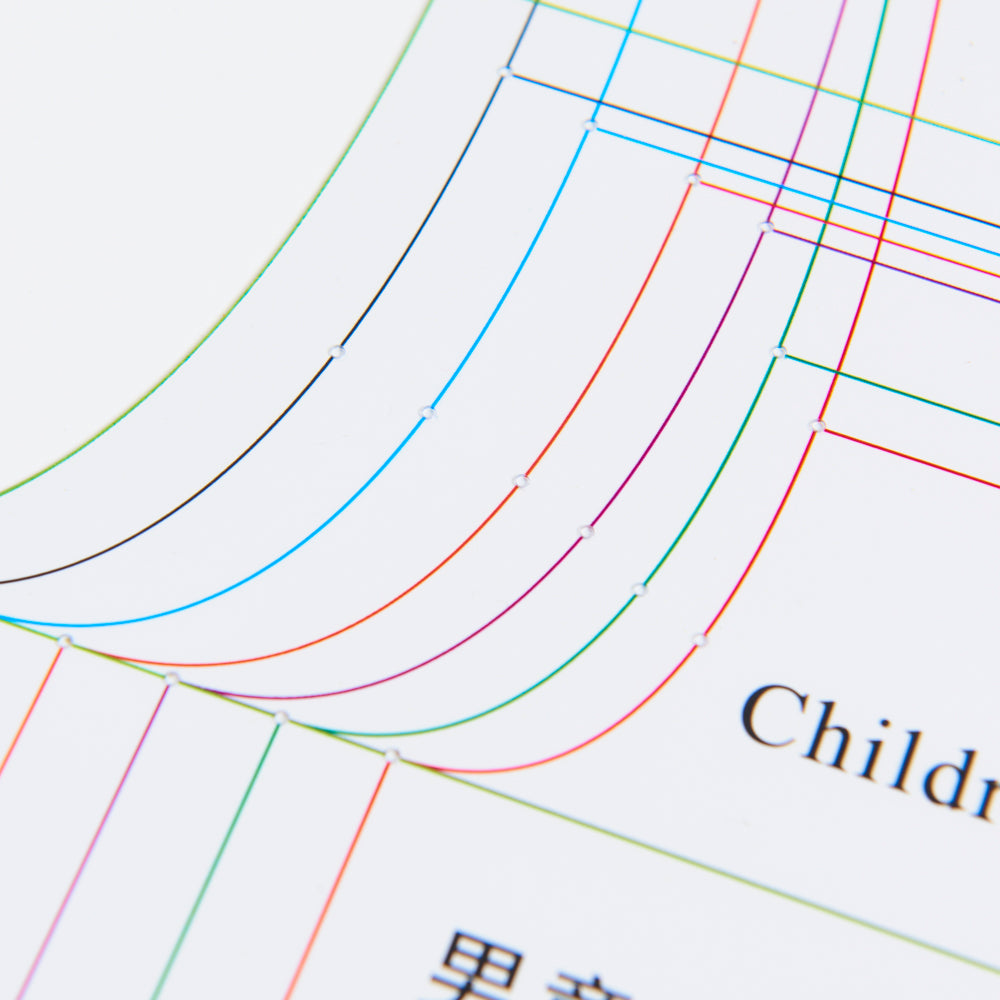 DIHAN #YC201 Boy's Basic Garment Plastic Pattern Children's Block Multi Size  Making Ruler Sewing Ruler Quilting Rulers Garment Ruler Cutting Ruler