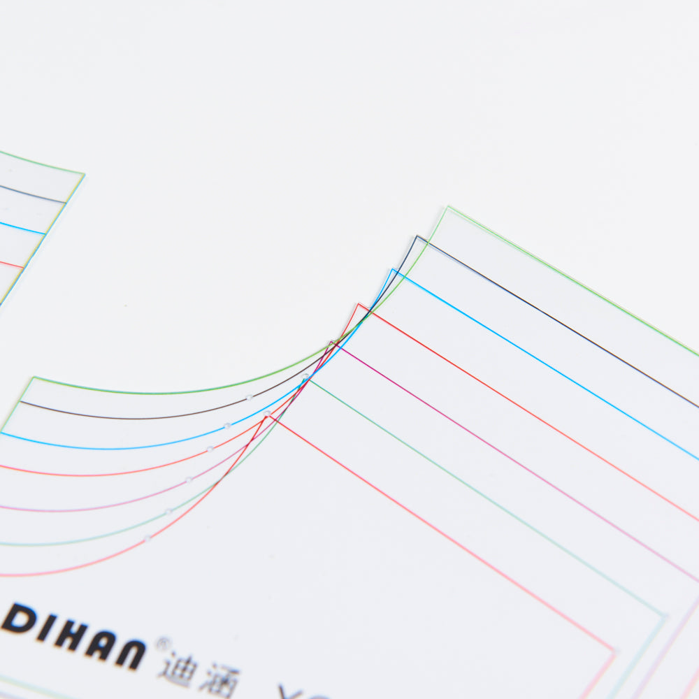 DIHAN #YC101 Girl's Basic Garment Plastic Pattern Children's Block Multi Size  Making Ruler Sewing Ruler Quilting Rulers Garment Ruler Cutting Ruler