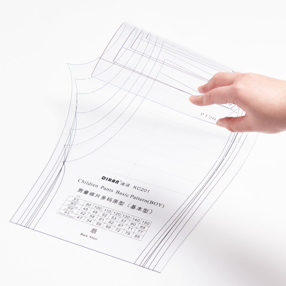 DIHAN #KC201 Boy's Basic Pants Plastic Pattern Children's Block Multi Size  Making Ruler Sewing Ruler Quilting Rulers Garment Ruler Cutting Ruler