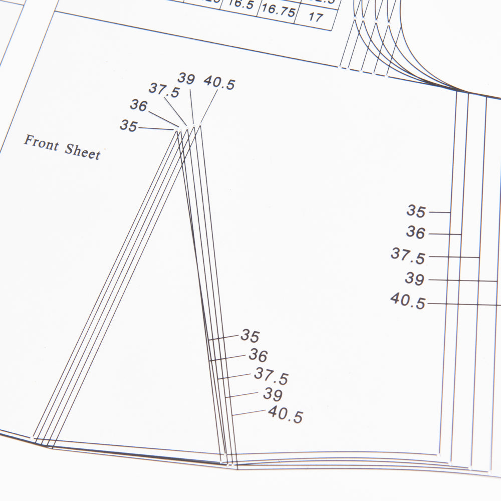 DIHAN YA101 (American 12~20 size) Multi Size Plastic Woman's Basic Garment Pattern Block