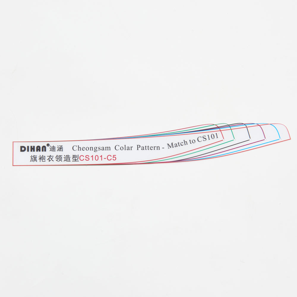 DIHAN CS101-CX Woman's Cheongsam Collars Multi Size Plastic Basic Pattern Block Chi-Pao Making Ruler Sewing Ruler Quilting Rulers Garment Ruler Cutting Ruler